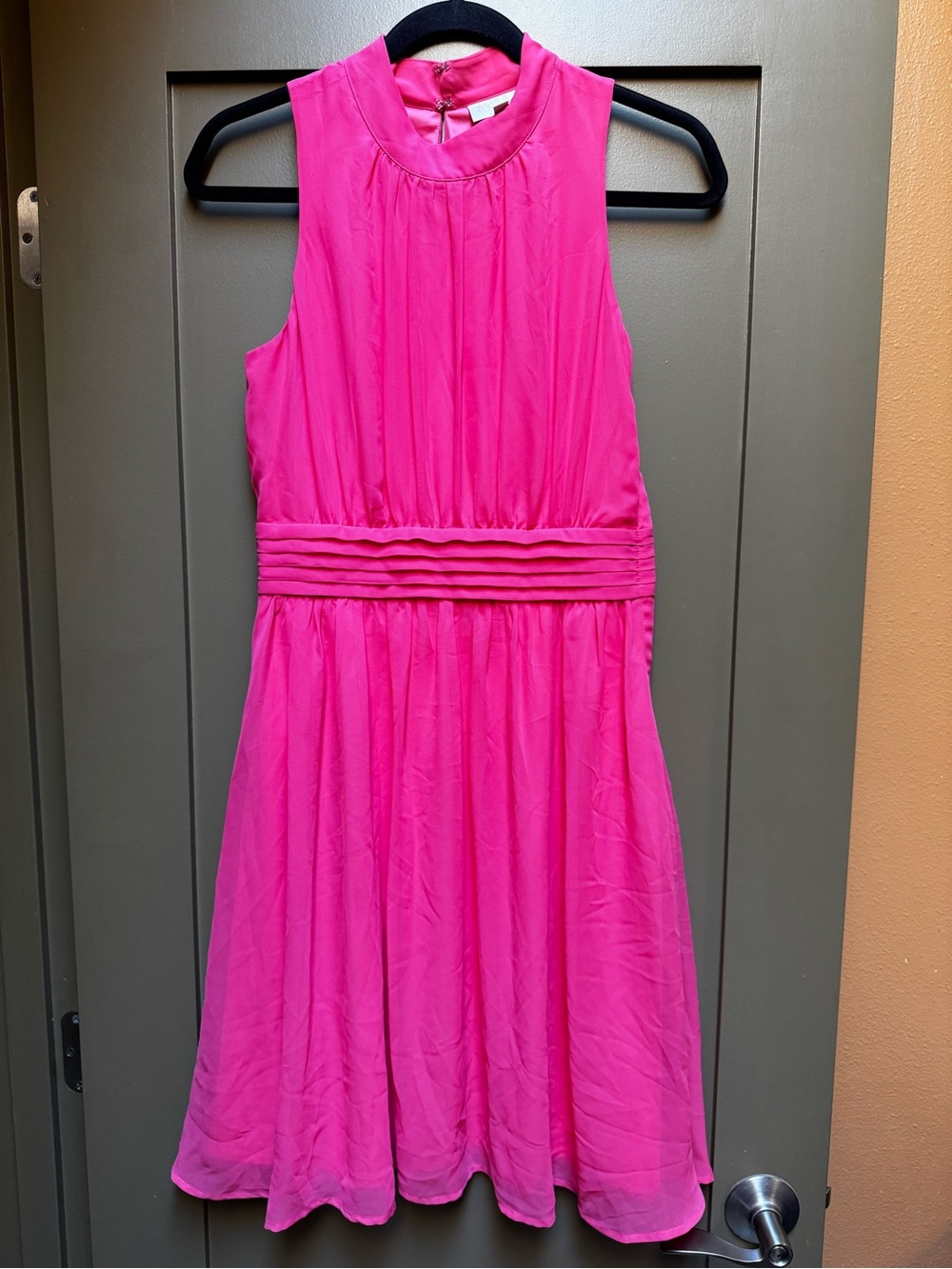 Modcloth Bright Pink Sleeveless Party Dress small